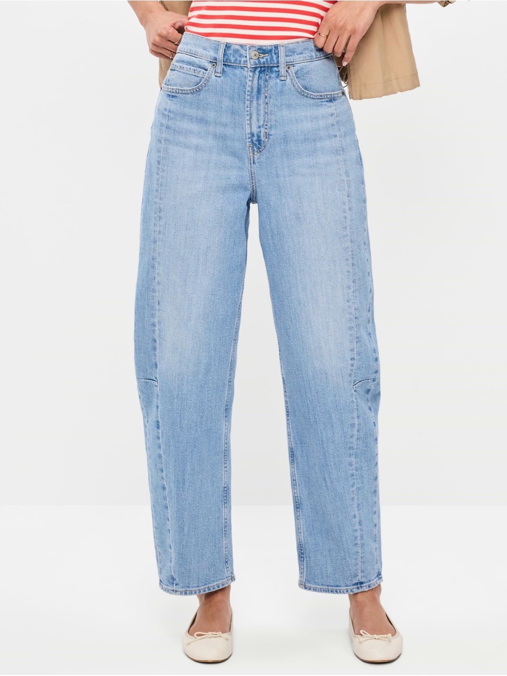 Old Navy High-Waisted Baggy Barrel Ankle Jeans
